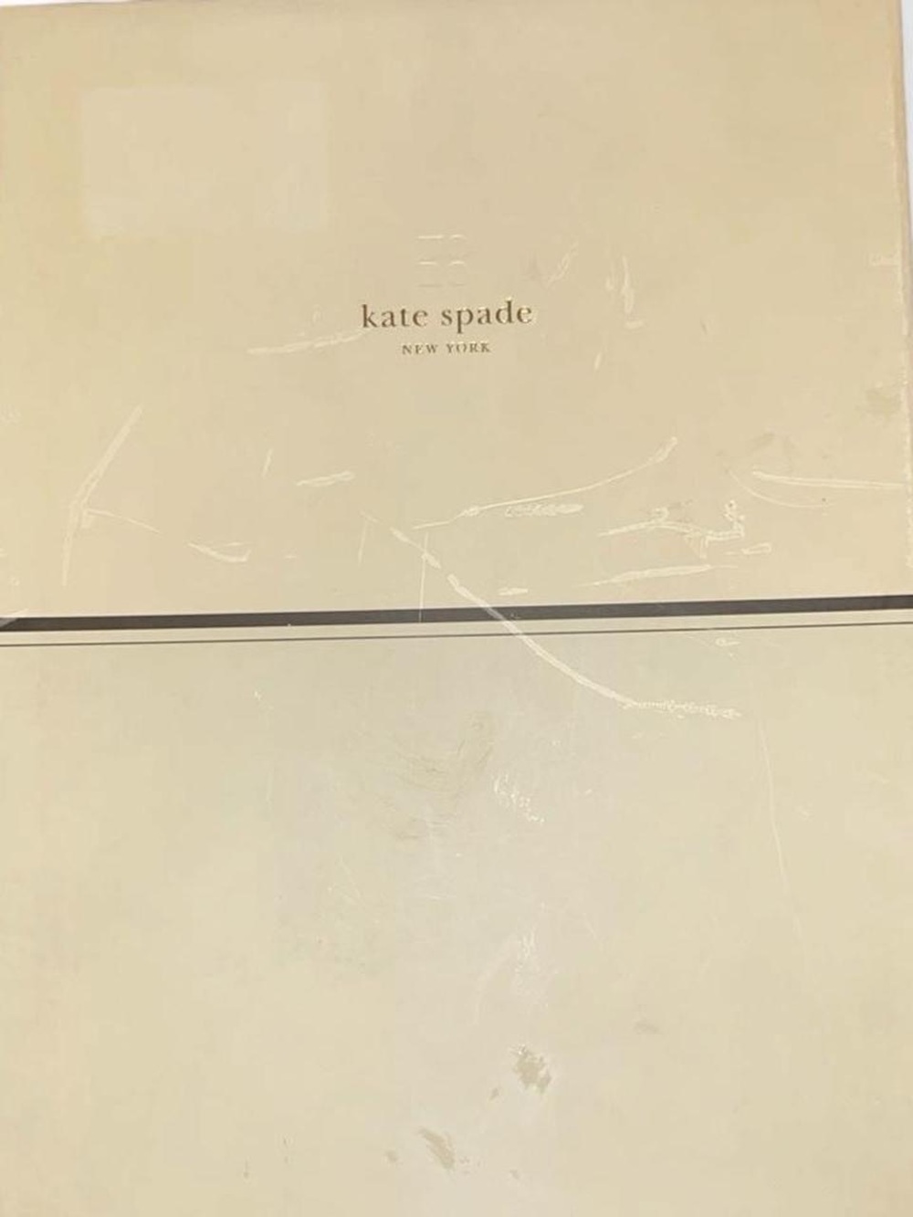 kate spade Cream and Black Striped Gift Box
